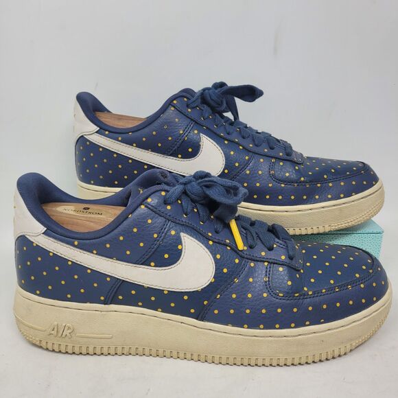 Buy Nike Wmns Air Force 1  Nike Air Force 1 Low \'07 Polka Dots 2018 Womens 10.5, AT5019-400, Navy Yellow